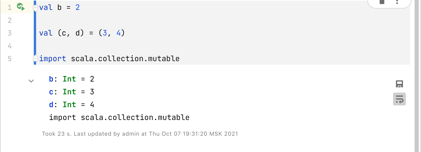 Executing code paragraph has been successfully finished Executing code paragraph has been successfully finished
