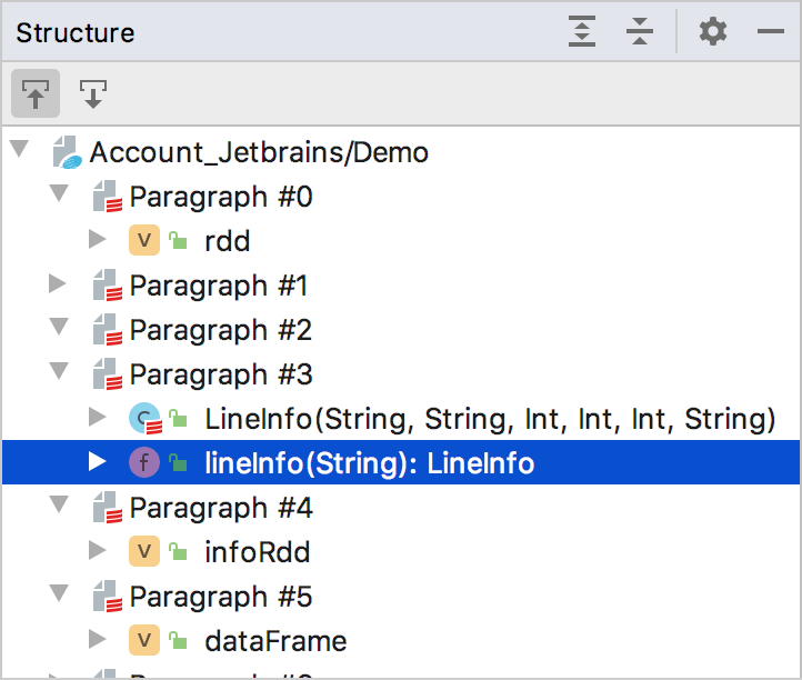 Structure view Structure view