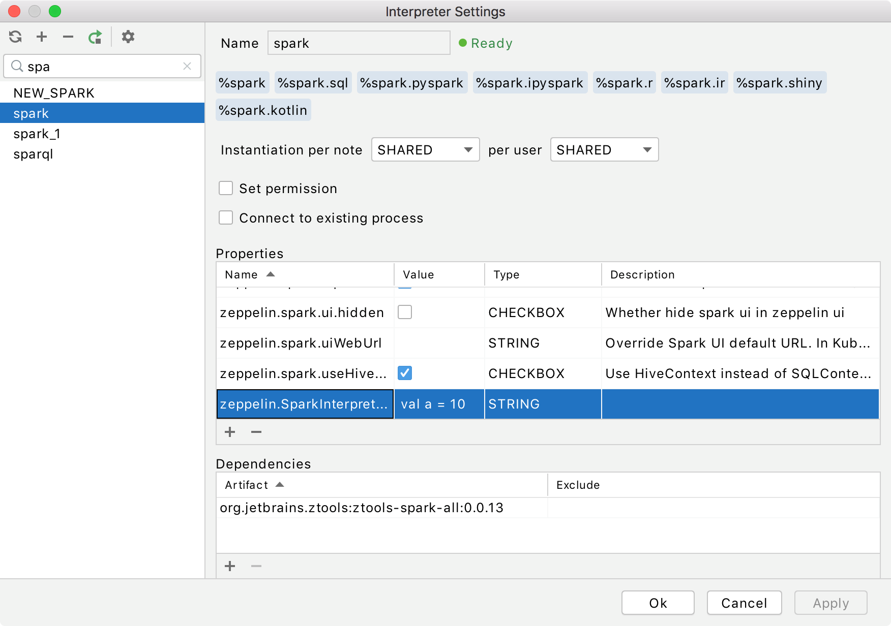 Add the zeppelin.SparkInterpreter.precode property Add the zeppelin.SparkInterpreter.precode property