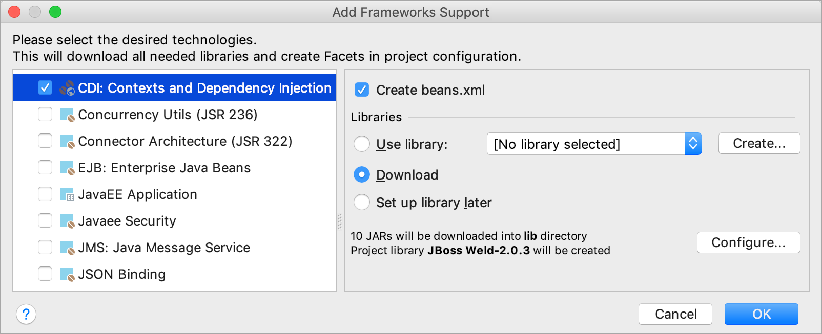 Adding CDI support Adding CDI support