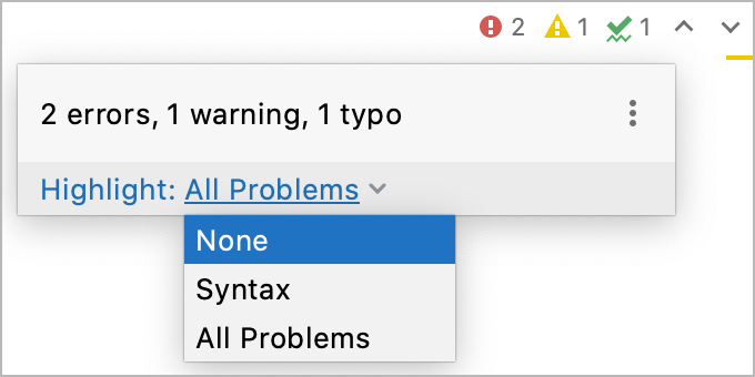 Changing highlighting level for a file Changing highlighting level for a file