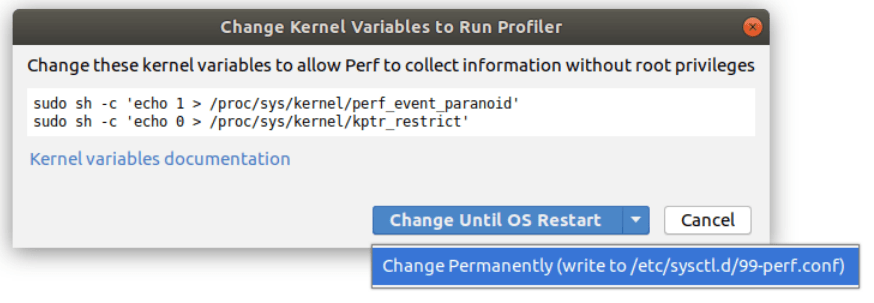adjust linux kernel variables for the profiler adjust linux kernel variables for the profiler