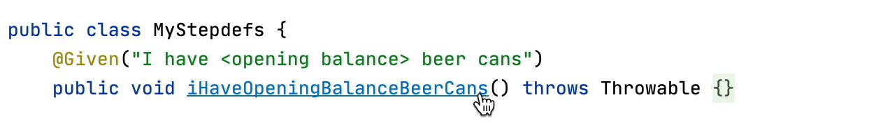 Navigating to step from step definition Navigating to step from step definition