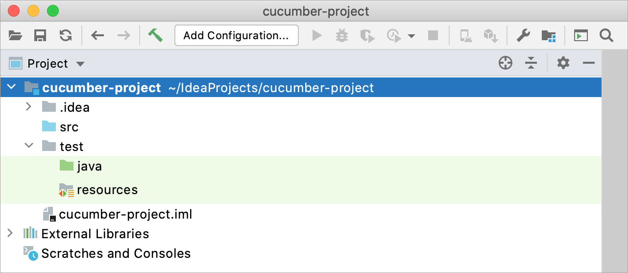 Folder structure for a Cucumber project Folder structure for a Cucumber project