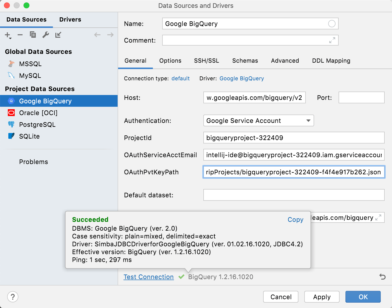 Connecting with a Google Service Account Connecting with a Google Service Account