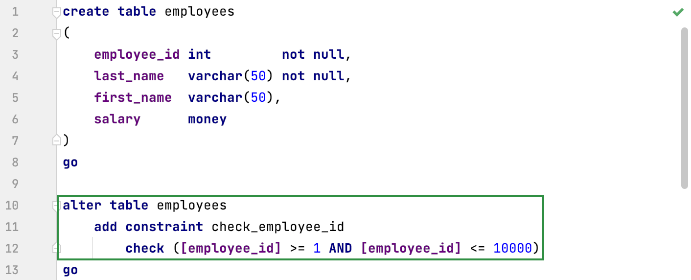 Place constraints inside table Place constraints inside table
