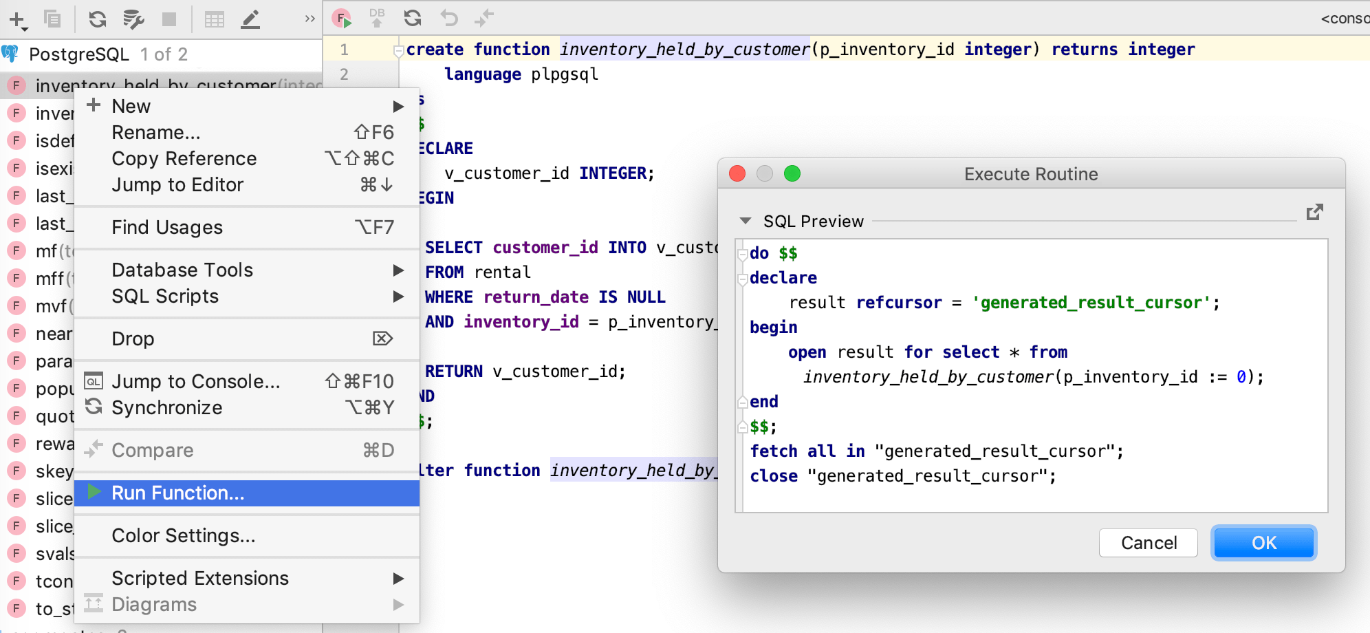 Run stored procedures Run stored procedures