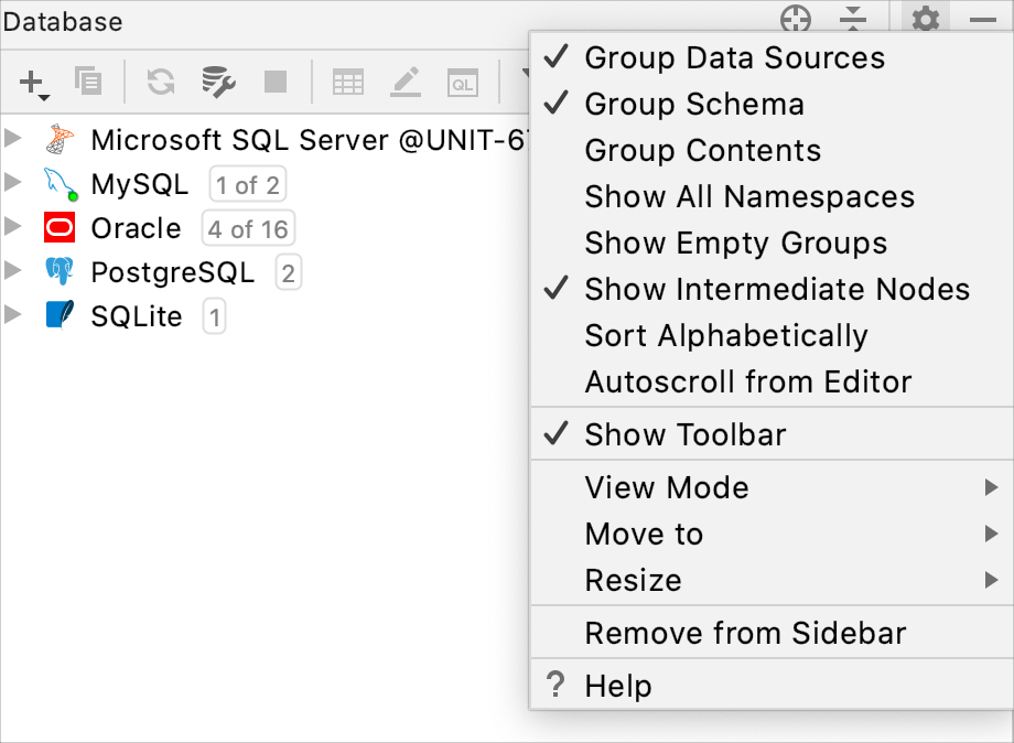 the Show Options menu icon the Show Options menu icon