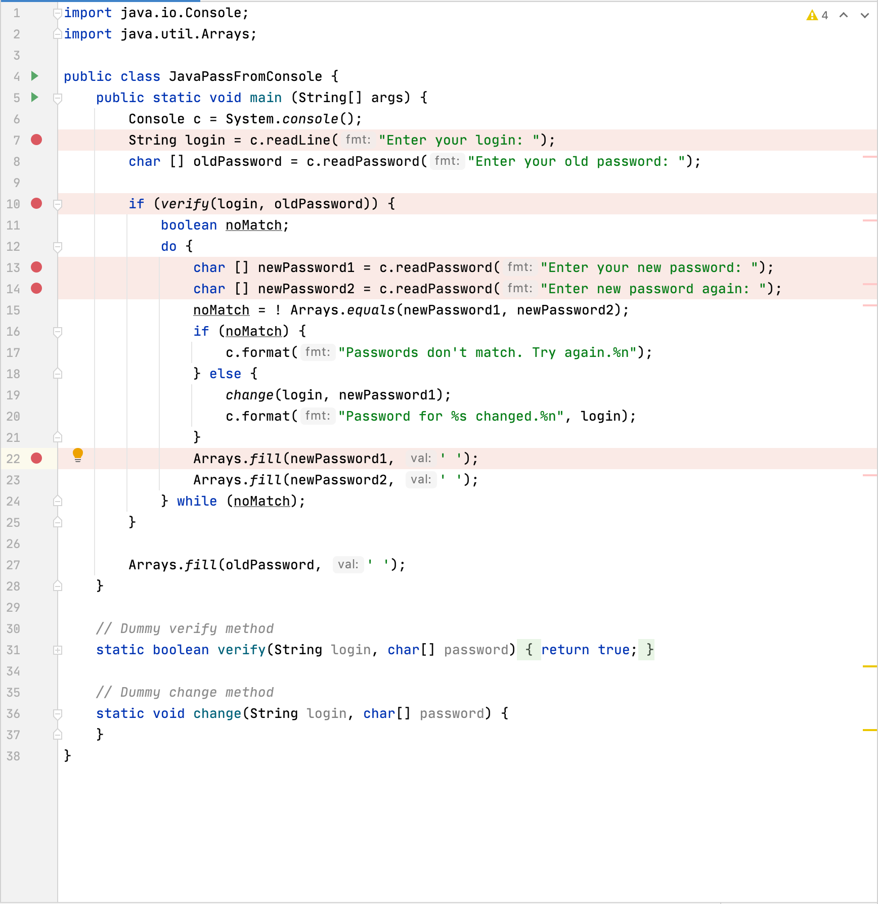 Set breakpoints Set breakpoints