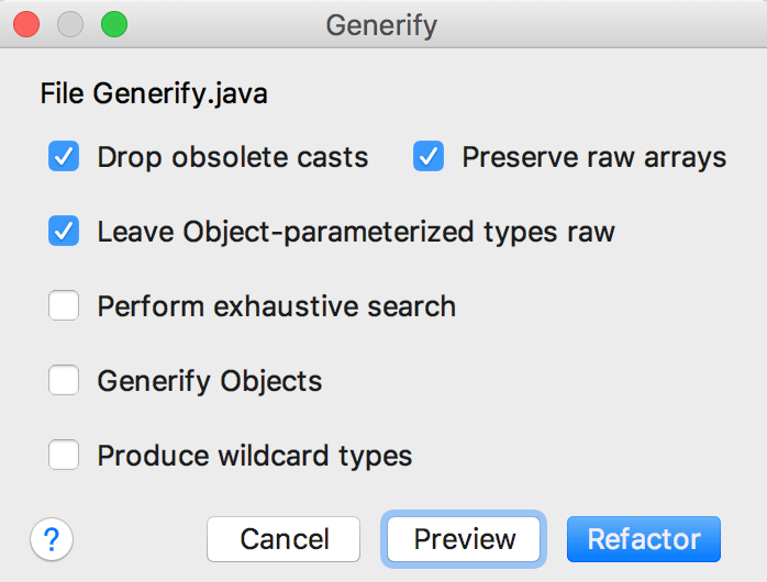 Generify code Generify code