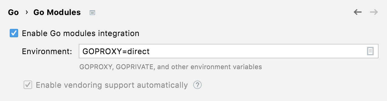 Enable Go in a project Enable Go in a project