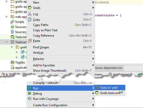 Grails create test config Grails create test config