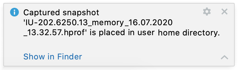 IDE memory snapshot is captured IDE memory snapshot is captured