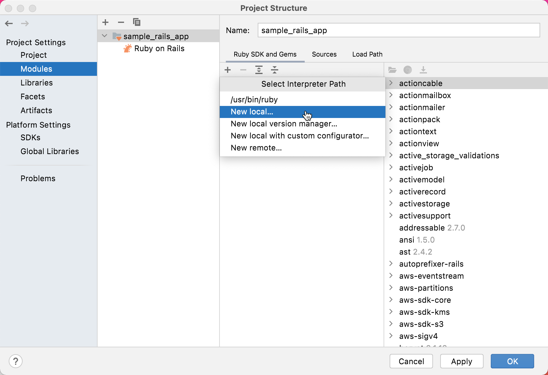 New local interpreter New local interpreter