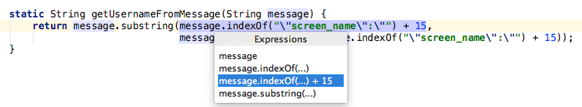 Select the expression to extract Select the expression to extract