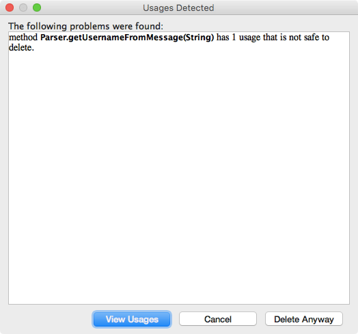 Usages found Usages found