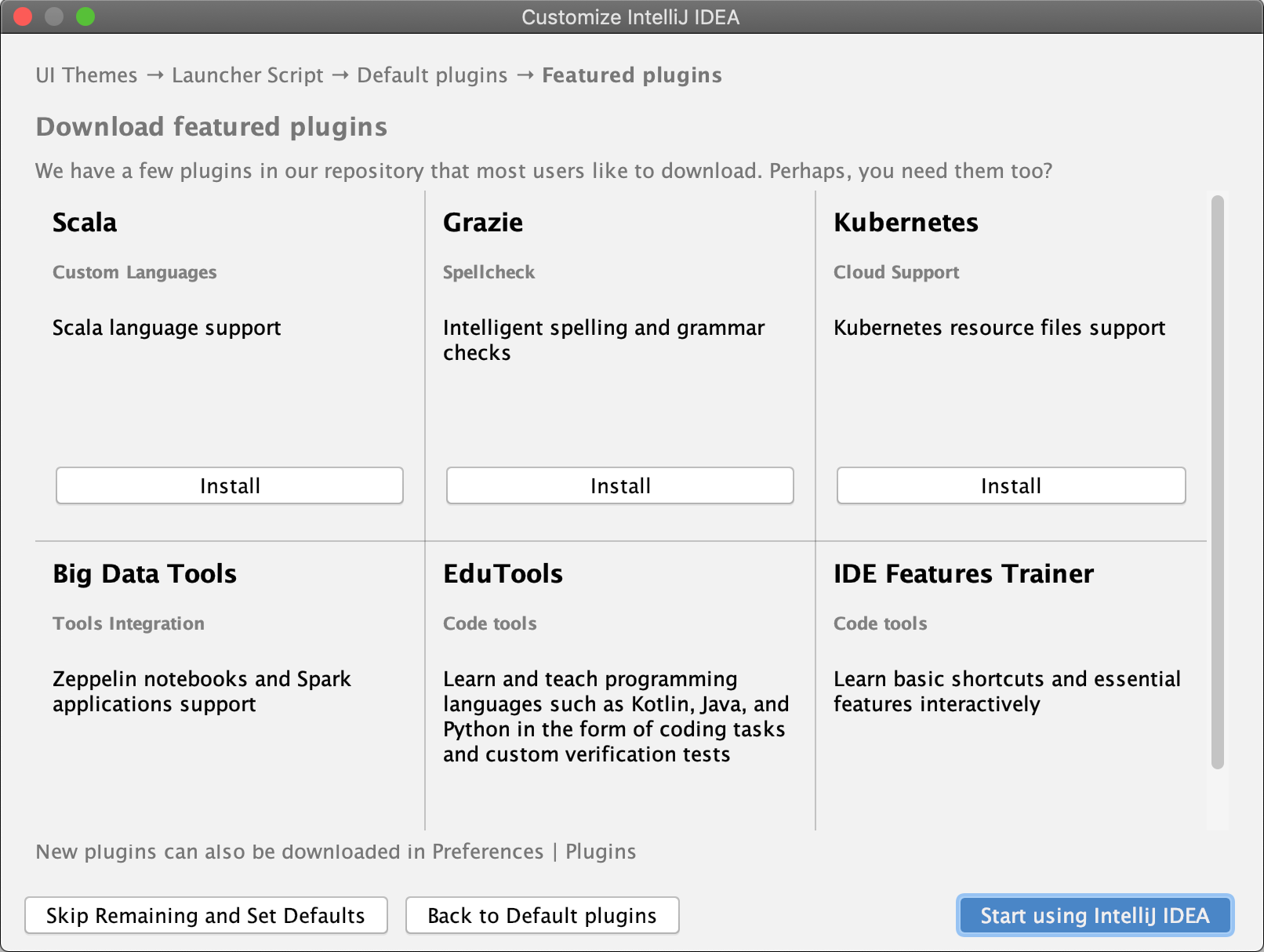 Install additional plugins Install additional plugins