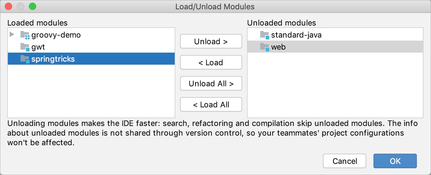 Unloading a module Unloading a module
