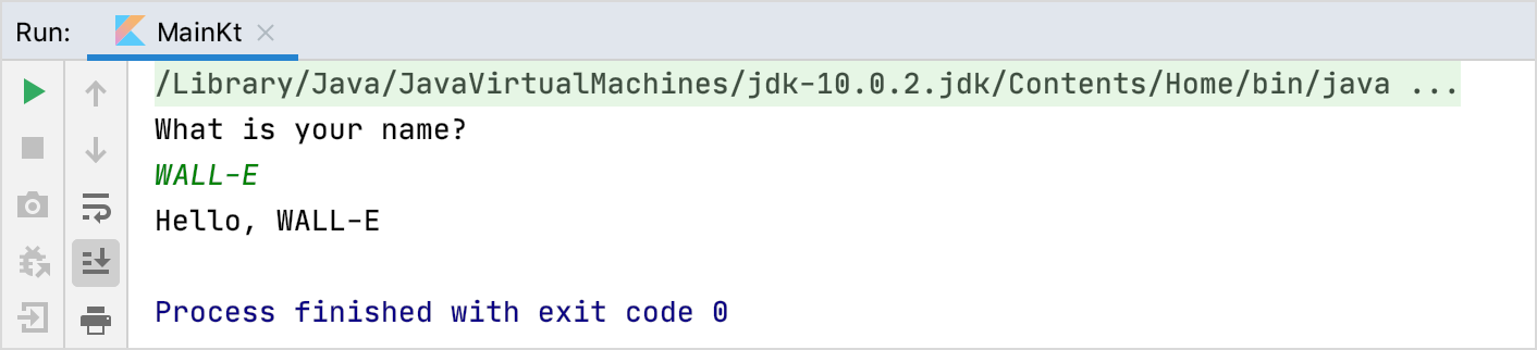 The output of the program in the Console tab The output of the program in the Console tab