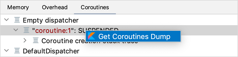 Kotlin debug coroutines dump1 Kotlin debug coroutines dump1