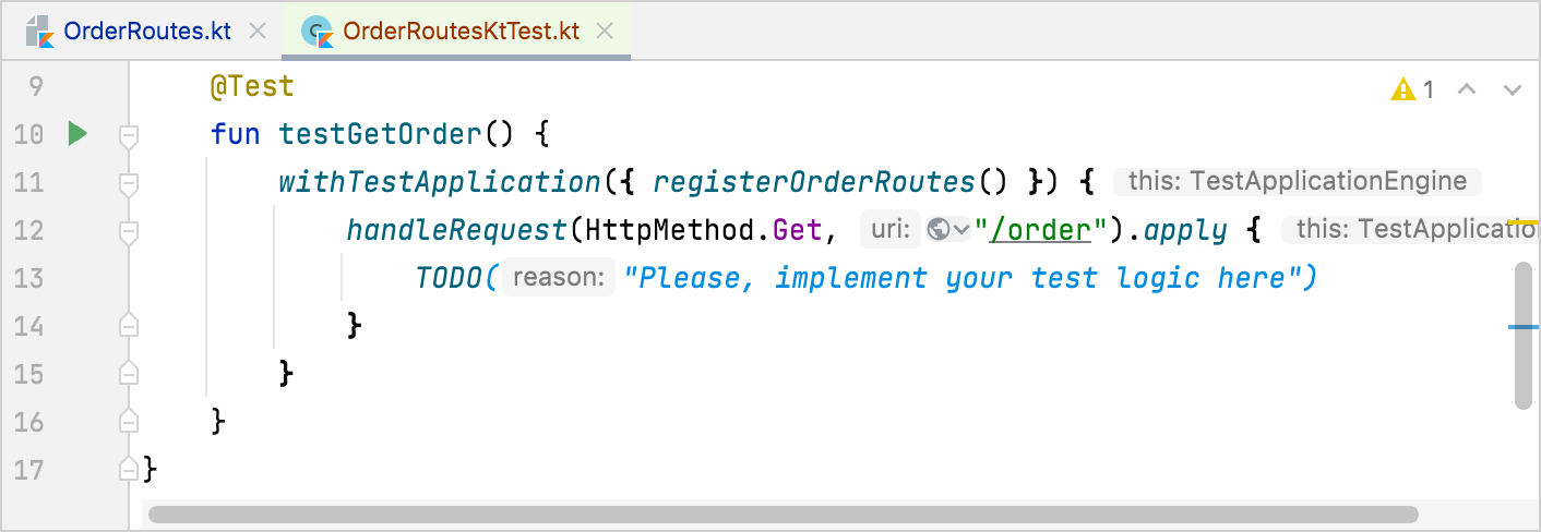 Generate test for route Generate test for route