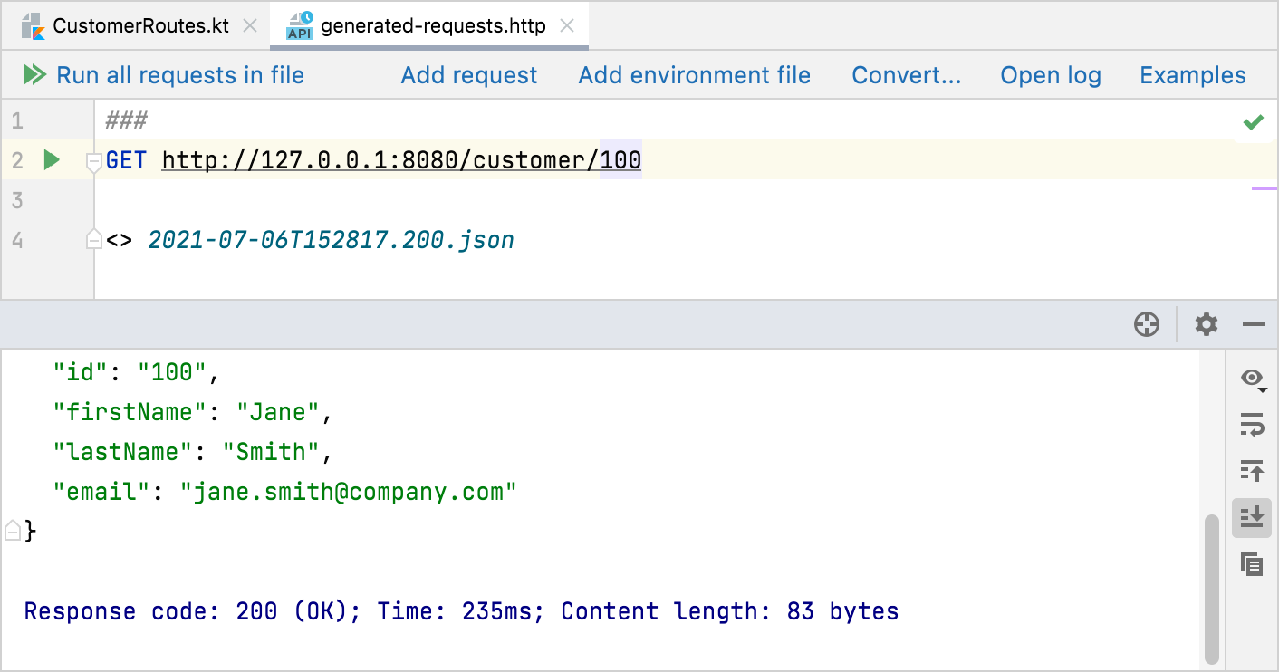 Run request Run request