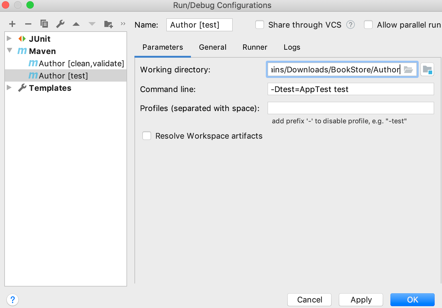 Run/Debug Configuration Run/Debug Configuration