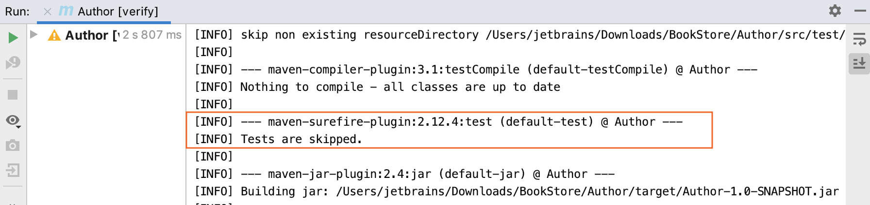 the Run tool window the Run tool window