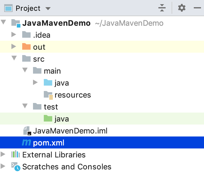 Maven project view Maven project view