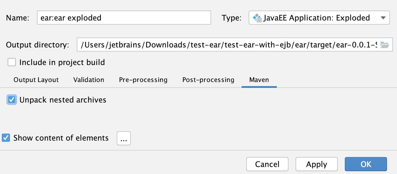 the Maven tab the Maven tab