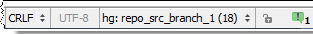 Mercurial status bar Mercurial status bar