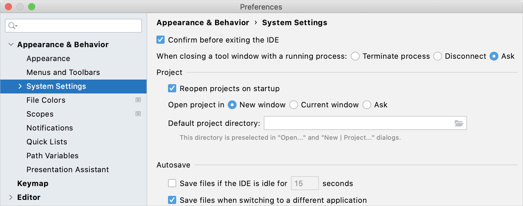 the System Settings page in Settings/Preferences the System Settings page in Settings/Preferences