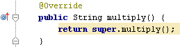 Overriding method icon in the gutter Overriding method icon in the gutter