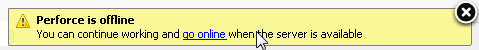 Perforce is offline notification Perforce is offline notification