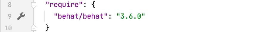 Gutter icon for behat settings in composer.json Gutter icon for behat settings in composer.json