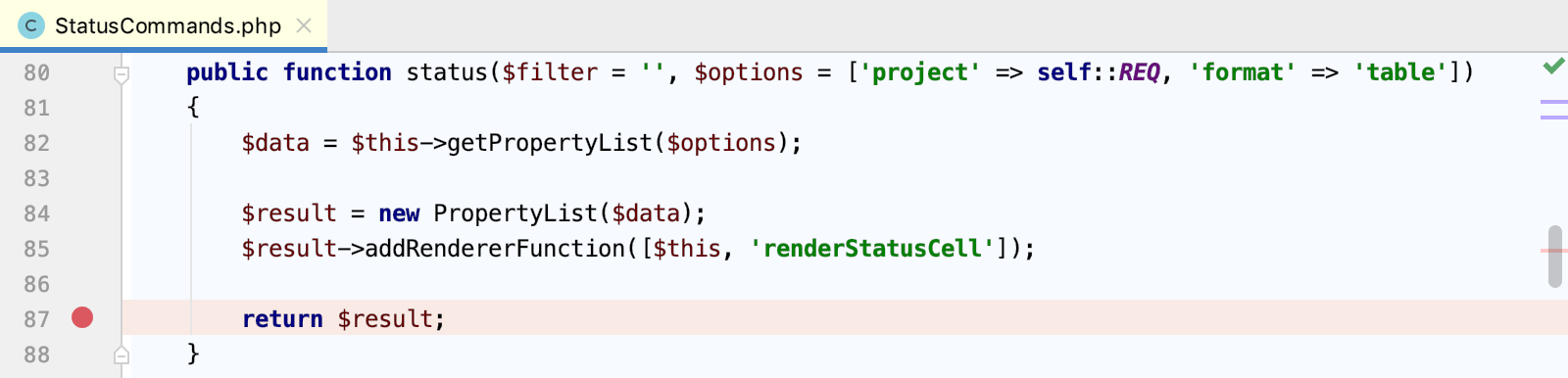 Set a breakpoint in a Drupal command Set a breakpoint in a Drupal command