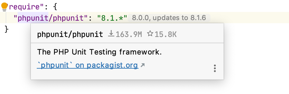 Viewing quick documentation for a Composer package Viewing quick documentation for a Composer package