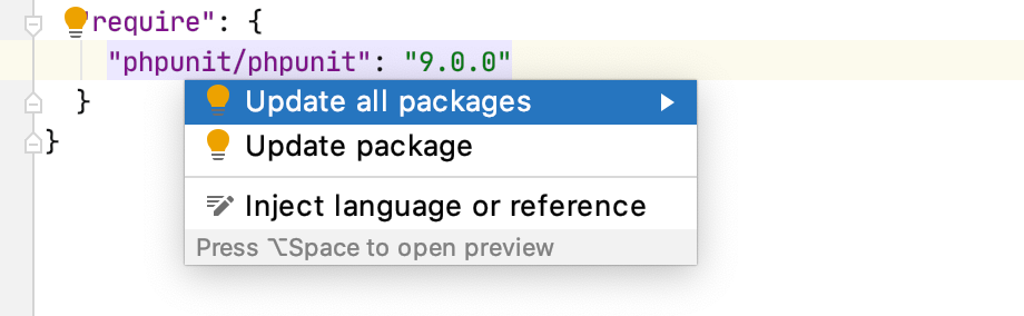 Install a package via the quick-fix Install a package via the quick-fix