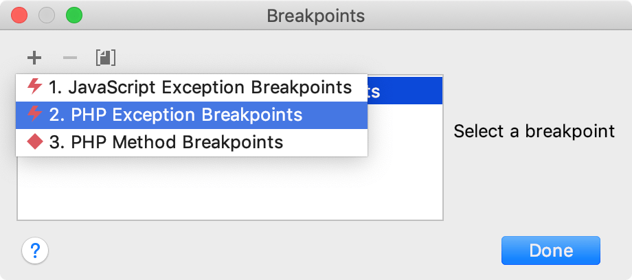 creating an exception breakpoint creating an exception breakpoint