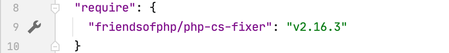 Gutter icon for php-cs-fixer settings in composer.json Gutter icon for php-cs-fixer settings in composer.json