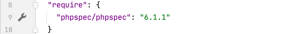Gutter icon for phpspec settings in composer.json Gutter icon for phpspec settings in composer.json