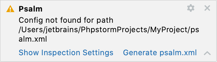 Psalm config not found notification Psalm config not found notification
