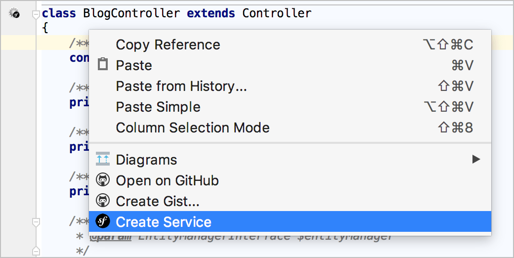 Symfony create service command Symfony create service command