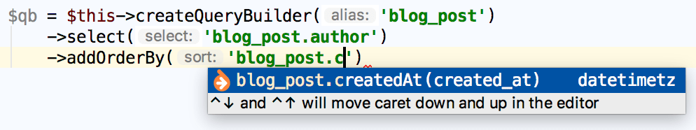 Symfony Doctrine model entities completion Symfony Doctrine model entities completion