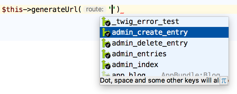 Symfony route name controller completion Symfony route name controller completion