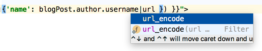 Extension completion in Twig template Extension completion in Twig template