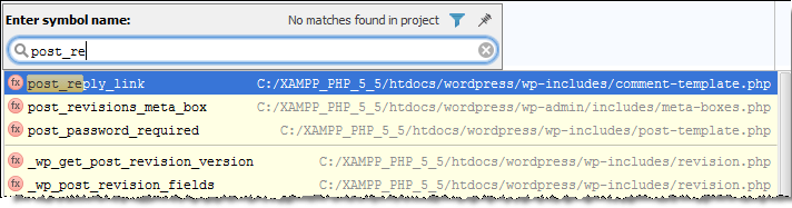 Navigating to symbol Navigating to symbol