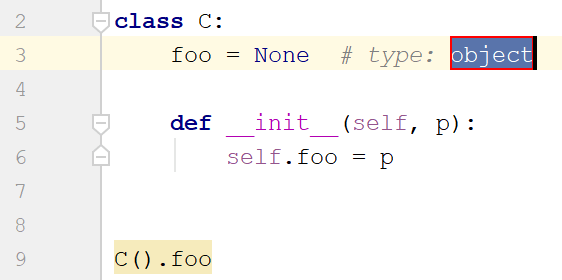 example of adding a type hint for a class attribute (Python 2) example of adding a type hint for a class attribute (Python 2)