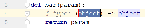 example of adding a type hint for a function (Python 2) example of adding a type hint for a function (Python 2)
