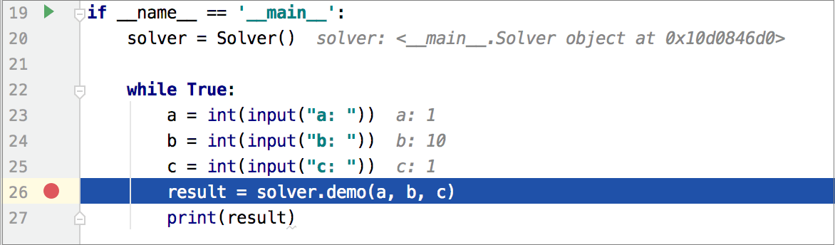 Debugging stop st the first breakpoint Debugging stop st the first breakpoint